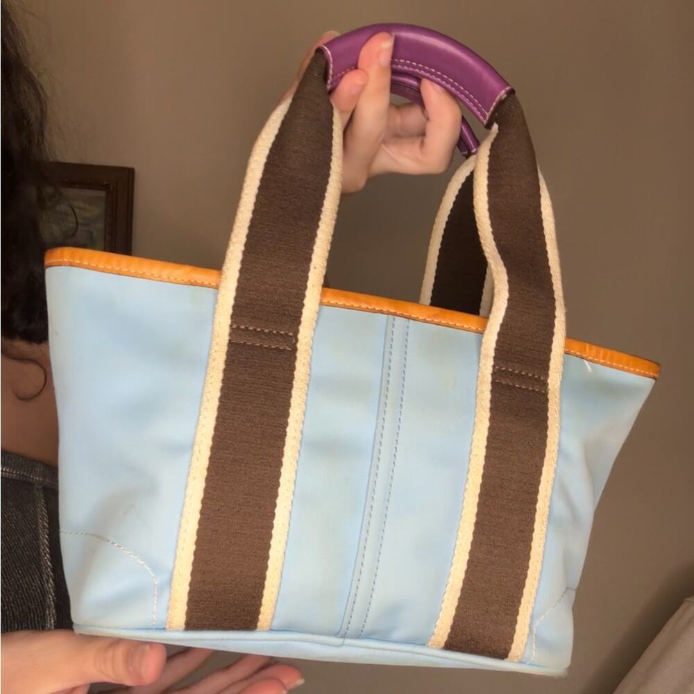 Coach Vintage Mini Hampton Bag Tote Y2K Colorblock - Picture 2 of 12